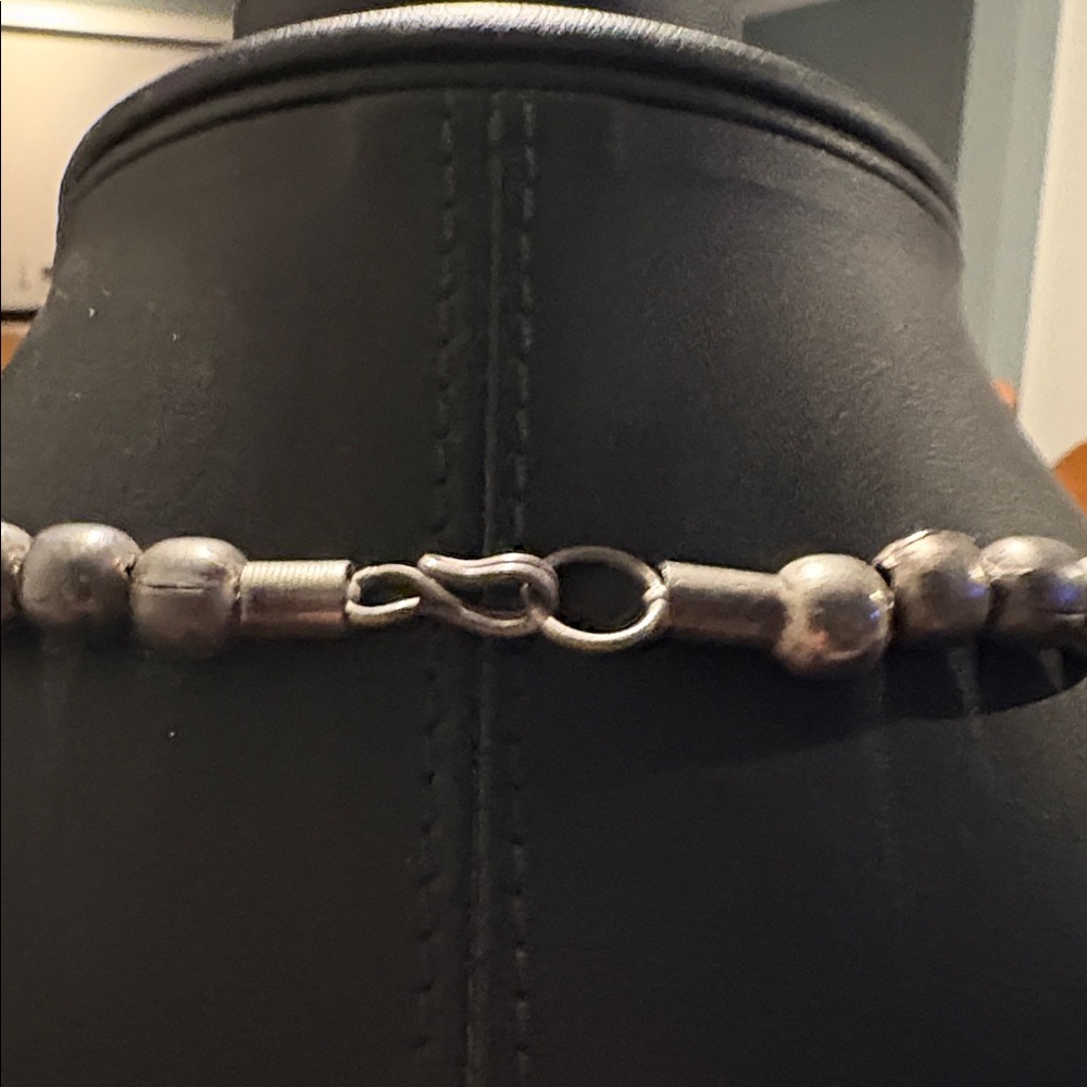 Silver Chunky Statement Necklace - image 3